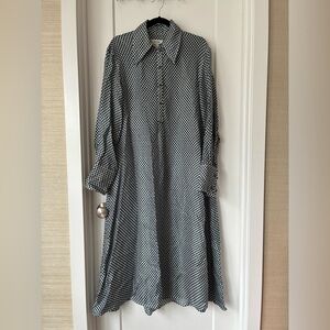 COS Geometric Print Maxi Shirt Dress